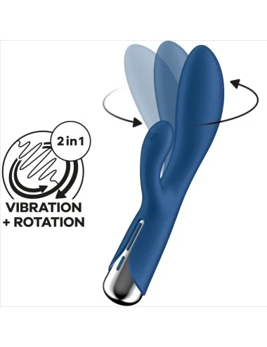 SATISFYER - SPINNING COELHO 1 CLITÓRIS E ESTIMULAO G-SPOT AZUL