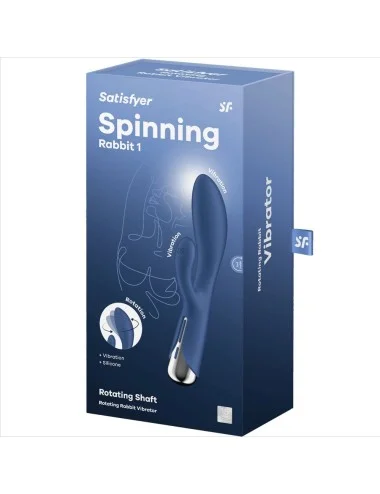 SATISFYER - SPINNING COELHO 1 CLITÓRIS E ESTIMULAO G-SPOT AZUL