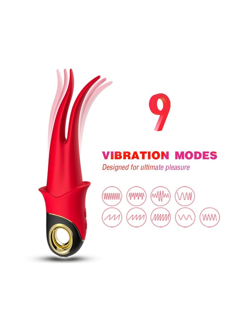 ARMONY - SHADOW VIBRADOR DUPLA CABEÇA PROVOCANDO VERMELHO