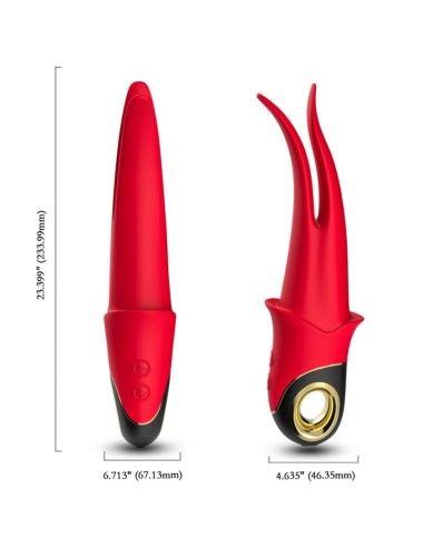 ARMONY - SHADOW VIBRADOR DUPLA CABEÇA PROVOCANDO VERMELHO