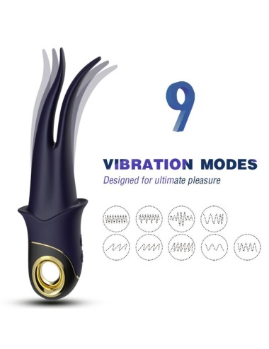 ARMONY - SHADOW VIBRADOR DUPLA CABEÇA PROVOCANDO AZUL