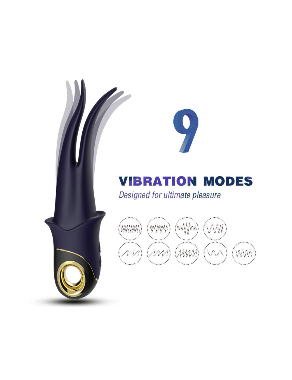 ARMONY - SHADOW VIBRADOR DUPLA CABEÇA PROVOCANDO AZUL