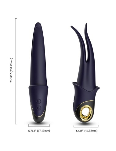 ARMONY - SHADOW VIBRADOR DUPLA CABEÇA PROVOCANDO AZUL