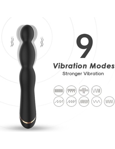 ARMONY - VIBRADOR BAMBU AJUSTÁVEL PRETO