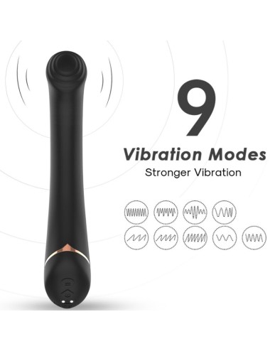 ARMONY - VIBRADOR FALT HEAD SILICONE PRETO