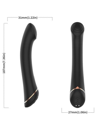ARMONY - VIBRADOR FALT HEAD SILICONE PRETO