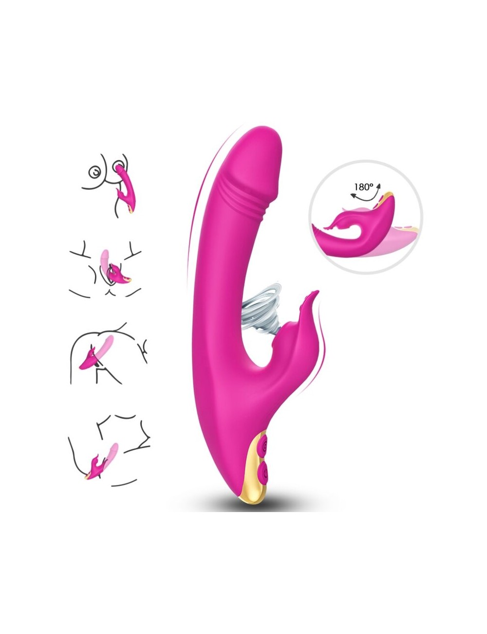 ARMONY - AMANT LAMBENDO CLITÓRIS VIBRANTE E G-SPOT FÚCSIA
