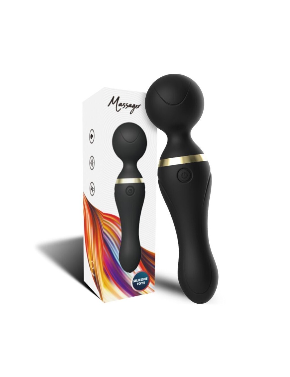ARMONY - FREEZA MASSAGER E VIBRADOR CABEÇA SUPER FLEXÍVEL PRETA