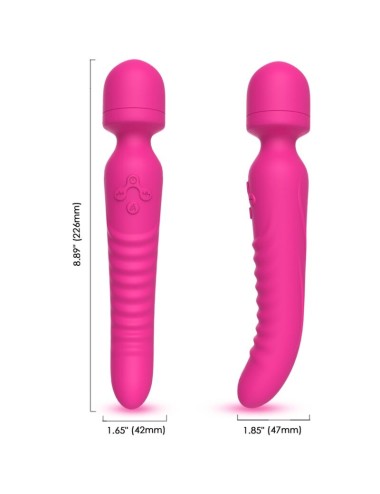 ARMONY - MASSAGER MISSÃO E VIBRADOR EFEITO DE CALOR FÚCSIA