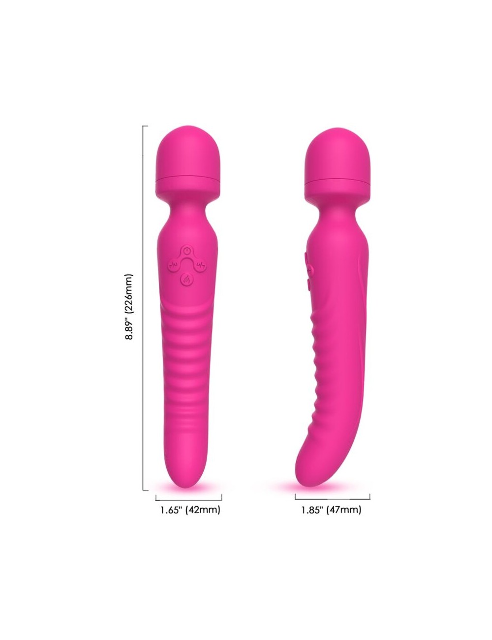 ARMONY - MASSAGER MISSÃO E VIBRADOR EFEITO DE CALOR FÚCSIA