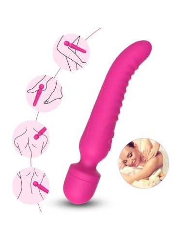 ARMONY - MASSAGER MISSÃO E VIBRADOR EFEITO DE CALOR FÚCSIA