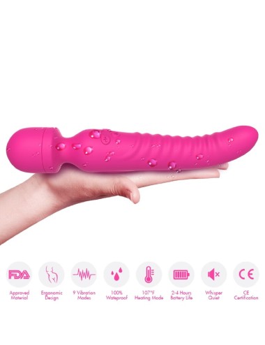 ARMONY - MASSAGER MISSÃO E VIBRADOR EFEITO DE CALOR FÚCSIA