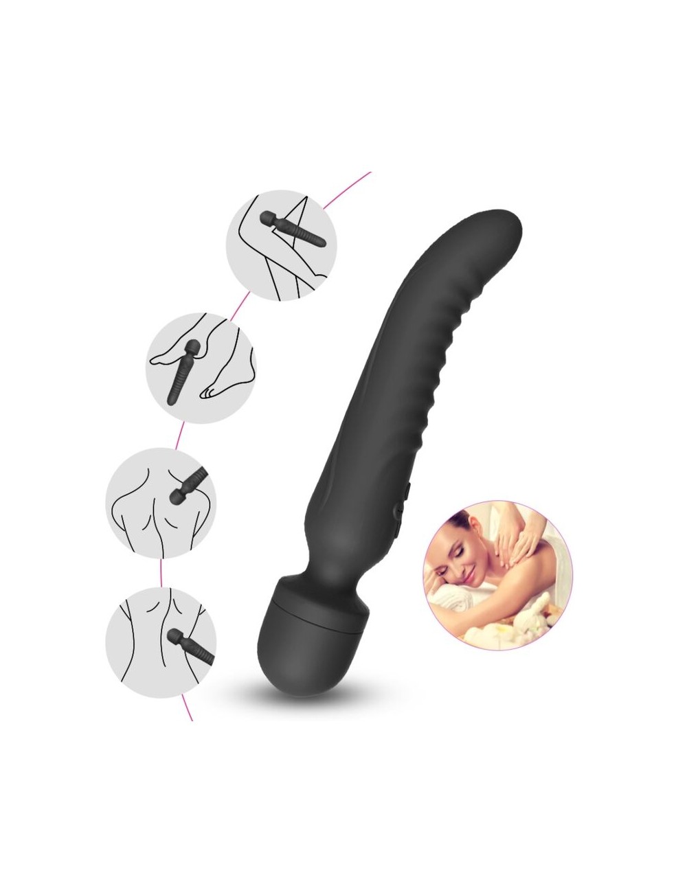 ARMONY - MASSAGER MISSION E VIBRADOR EFEITO DE CALOR PRETO
