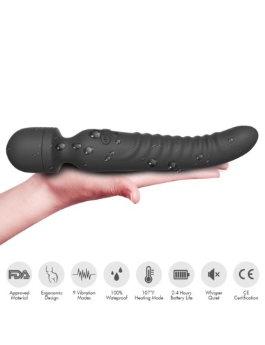 ARMONY - MASSAGER MISSION E VIBRADOR EFEITO DE CALOR PRETO