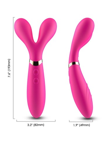 ARMONY - MASSAGER Y-WAND E VIBRADOR CABEÇA DUPLA FÚCSIA