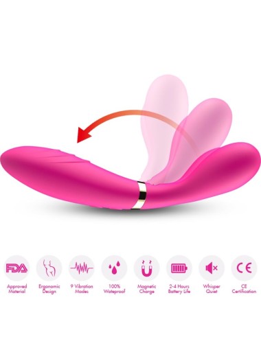 ARMONY - MASSAGER Y-WAND E VIBRADOR CABEÇA DUPLA FÚCSIA