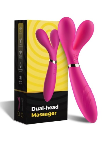 ARMONY - MASSAGER Y-WAND E VIBRADOR CABEÇA DUPLA FÚCSIA