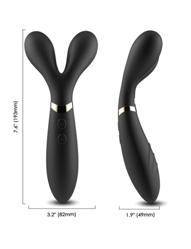 ARMONY - MASSAGER Y-WAND E VIBRADOR CABEÇA DUPLA PRETO