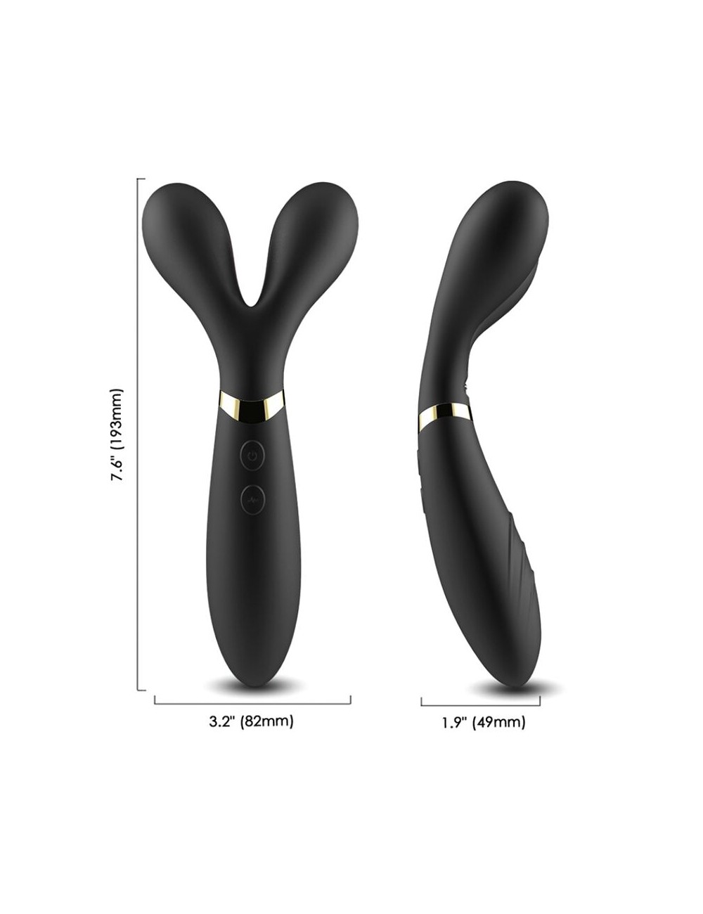 ARMONY - MASSAGER Y-WAND E VIBRADOR CABEÇA DUPLA PRETO ARMONY - MASSAGER Y-WAND E VIBRADOR CABEÇA DUPLA PRETO