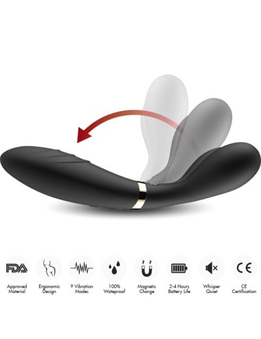 ARMONY - MASSAGER Y-WAND E VIBRADOR CABEÇA DUPLA PRETO