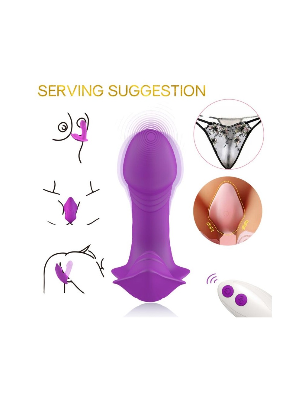 ARMONY - VIBRADOR DE APITO CONTROLE REMOTO INTRODUZÍVEL ROXO