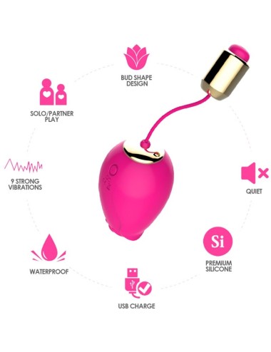 ARMONY - VIBRADOR DE OVO MANDALA G-SPOT CONTROLE REMOTO FÚCSIA