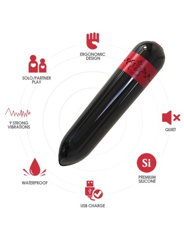 ARMONY - BALA VIBRADOR FOGUETE PRETO