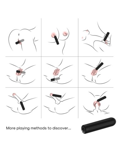 ARMONY - BALA VIBRADOR WARHEAD PRETO 2 CM x 8.8 CM