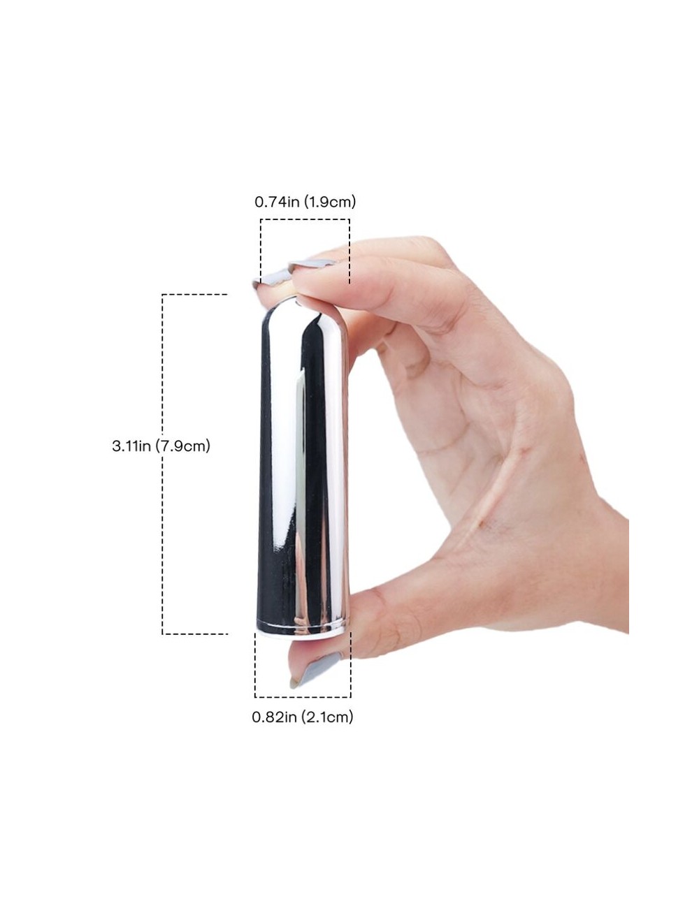 ARMONY - BALA VIBRADOR PRATA 2.1 CM X 7.9 CM ARMONY - BALA VIBRADOR PRATA 2.1 CM X 7.9 CM