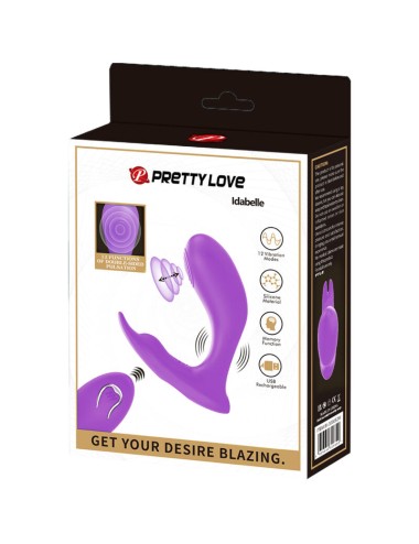 PRETTY LOVE - CONTROLE REMOTO DE VIBRAÇÃO E PULSAÇÃO IDABELLE VIOLETA