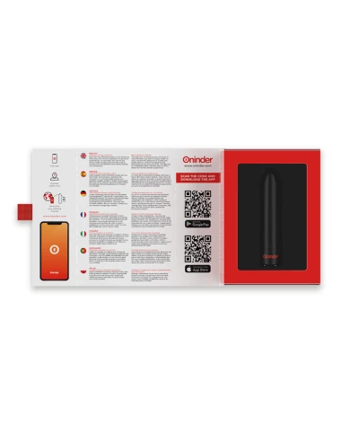 ONINDER - BERLIN BULLET VIBRADOR PRETO 9 MODOS 8,5 X 2 CM - APLICATIVO GRATUITO