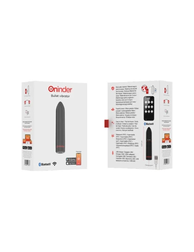 ONINDER - BERLIN BULLET VIBRADOR PRETO 9 MODOS 8,5 X 2 CM - APLICATIVO GRATUITO