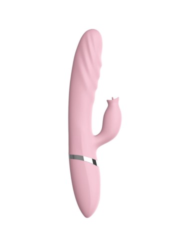 ARMONY - VIBRADOR E THRUSTING COM LÍNGUA DE EFEITO DE CALOR ROSA
