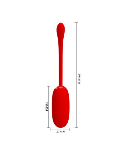 PRETTY LOVE - OVO VIBRATÓRIO IMPERMEVEL-RECARREGVEL JULIUS VERMELHO