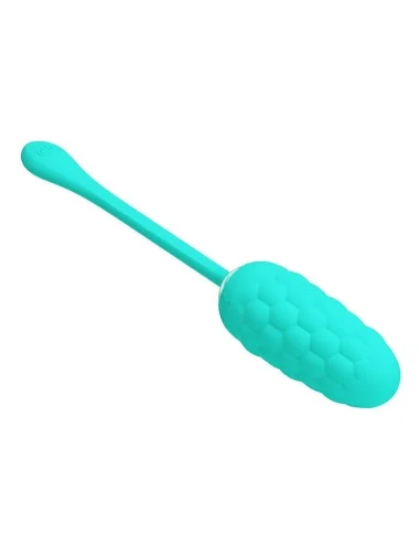 PRETTY LOVE - OVO VIBRANTE COM TEXTURA MARINHA RECARREGVEL AQUA GREEN