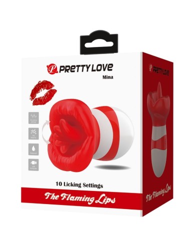 PRETTY LOVE - MINA ESTIMULADOR DE LÍNGUA VERMELHO CLARO