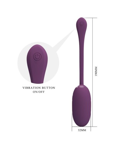 PRETTY LOVE - DOREEN OVO VIBRATÓRIO RECARREGVEL ROXO