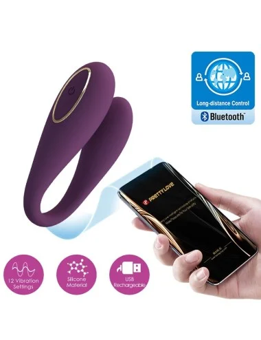 PRETTY LOVE - AUGUST VIBRADOR DE PRAZER DUPLO GLOBAL REMOTO