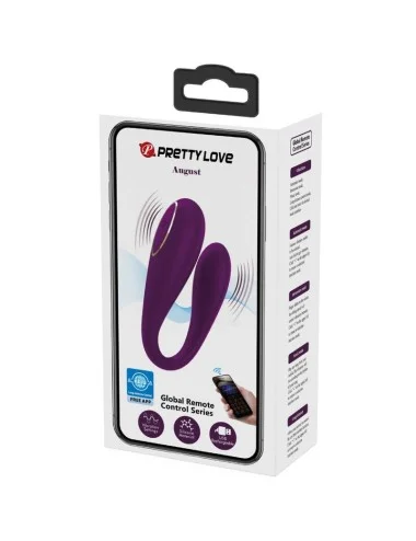 PRETTY LOVE - AUGUST VIBRADOR DE PRAZER DUPLO GLOBAL REMOTO