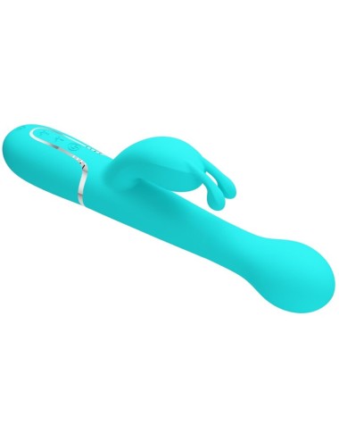 PRETTY LOVE - VIBRADOR COELHO DEJON 3 EM 1 MULTIFUNO AQUA VERDE