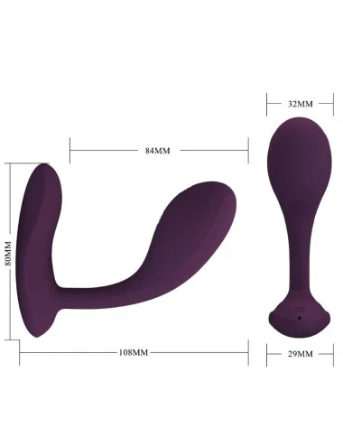 PRETTY LOVE - BAIRD G-SPOT 12 VIBRAÇÕES RECARREGÁVEL LILA APP