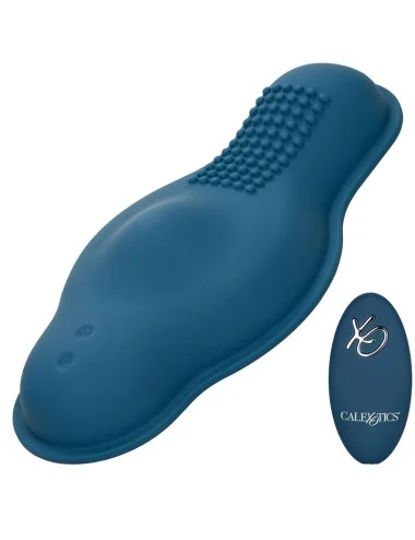 CALEXOTICS - RIDER MASSAGER DUPLO MOTOR CONTROLE REMOTO AZUL