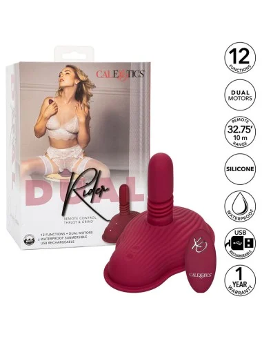 CALEXOTICS - RIDER MASSAGER DUPLO MOTOR CONTROLE REMOTO VERMELHO