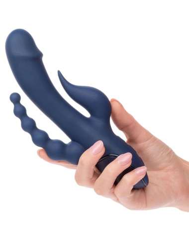 CALEXOTICS - VIBRADOR TRIPLO ORGASM AZUL