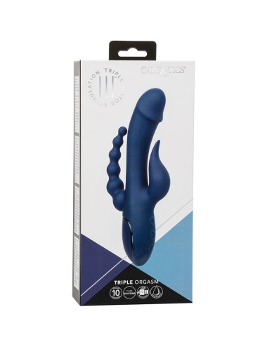 CALEXOTICS - VIBRADOR TRIPLO ORGASM AZUL