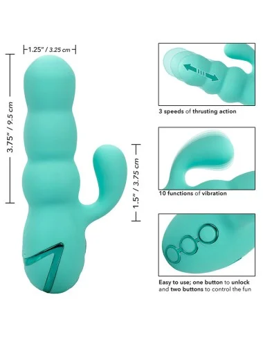 CALEXOTICS - VIBRADOR DEL MAR DIVA RABBIR AQUA GREEN POR CALIFORNIA DREAMING