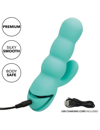 CALEXOTICS - VIBRADOR DEL MAR DIVA RABBIR AQUA GREEN POR CALIFORNIA DREAMING