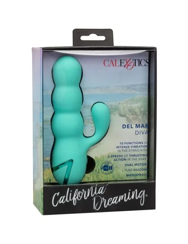 CALEXOTICS - VIBRADOR DEL MAR DIVA RABBIR AQUA GREEN POR CALIFORNIA DREAMING