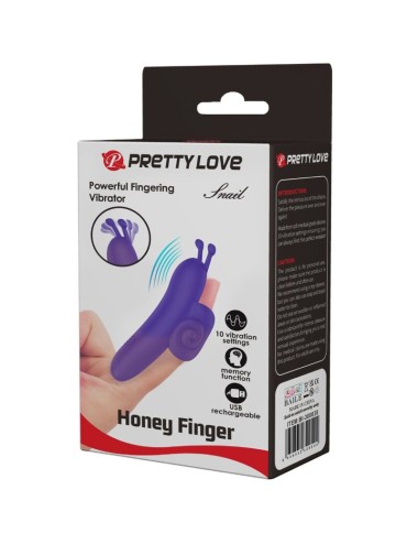 PRETTY LOVE - SNAIL ESTIMULADOR DE DEDO ROXO PODEROSO