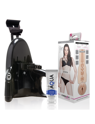 FLESHLIGHT - VAGINA STOYA DESTROYA + LANÇAMENTO UNIVERSAL + LUBRIFICANTE AQUA QUALITY 50 ML